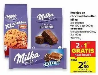 Carrefour Market Milka chocoladetablet oreo aanbieding
