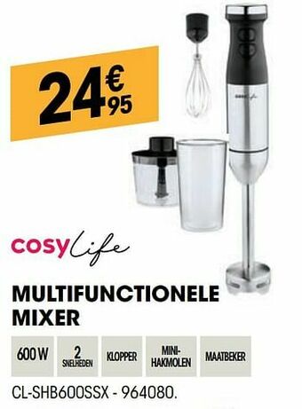 Cosylife multifunctionele mixer cl-shb600ssx