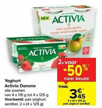 Activia danone yoghurt aardbei