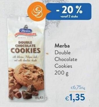 OKay Merba double chocolate cookies aanbieding
