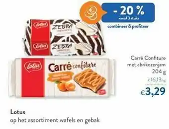 OKay Lotus carré confiture met abrikozenjam aanbieding