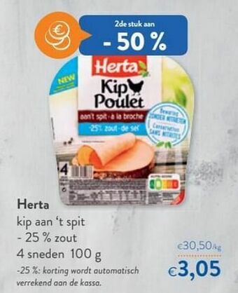 OKay Herta kip aan `t spit aanbieding