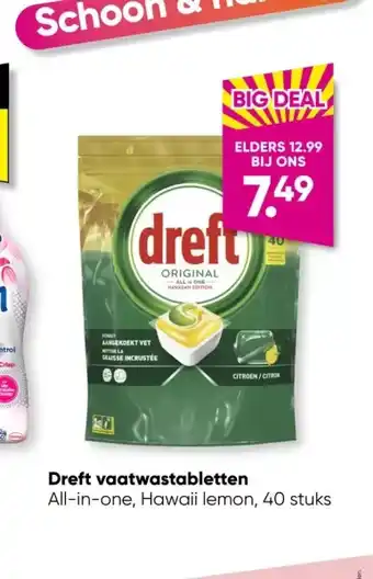 Big Bazar Dreft vaatwastabletten aanbieding