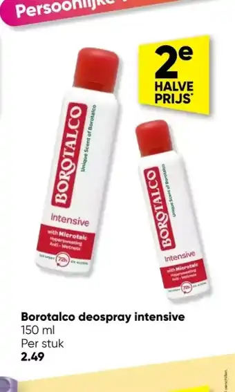 Big Bazar Borotalco deospray intensive aanbieding