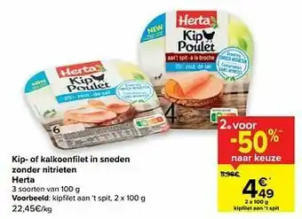 Carrefour Herta kipfilet aan ‘t spit aanbieding