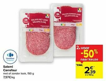 Carrefour Salami carrefour aanbieding