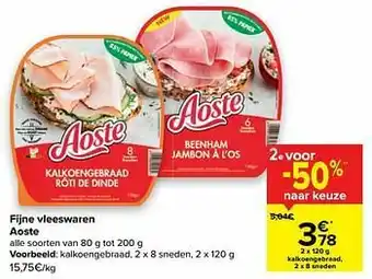 Carrefour Aoste kalkoengebraad aanbieding