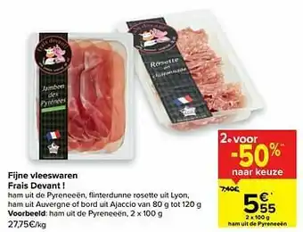 Carrefour Frais devant ham uit de pyreneeën aanbieding