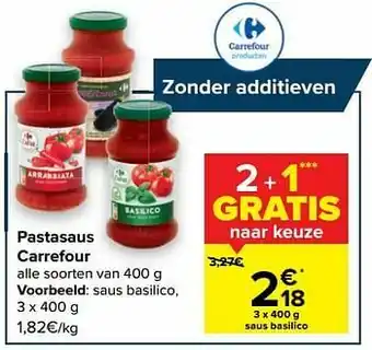 Carrefour Saus basilico aanbieding