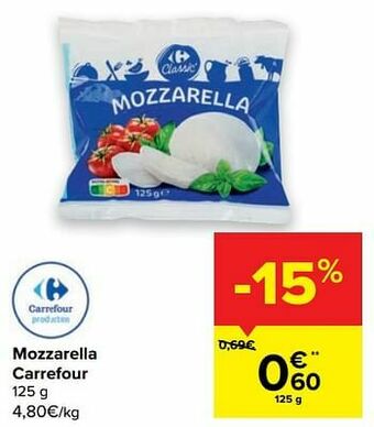 Carrefour Mozzarella carrefour aanbieding