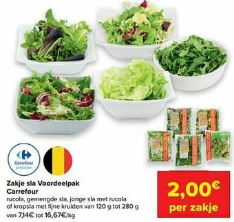 Carrefour Zakje sla voordeelpak carrefour aanbieding