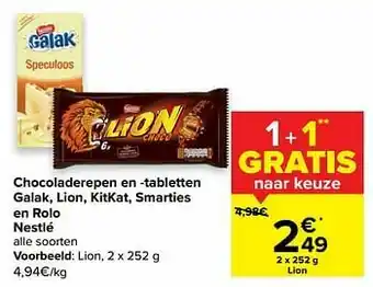 Carrefour Nestlé lion aanbieding