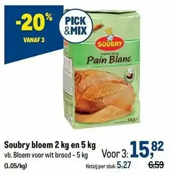 Makro Soubry bloem bloem voor wit brood aanbieding