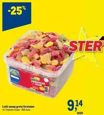 Lutti snoep grote formaten tropische vissen