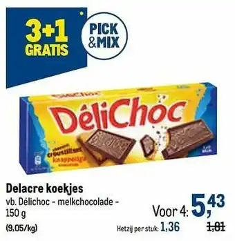 Delacre koekjes délichoc - melkchocolade
