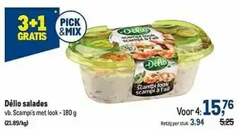 Délio salades scampi`s met look