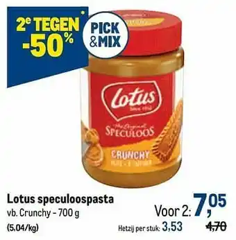 Makro Lotus speculoospasta crunchy aanbieding