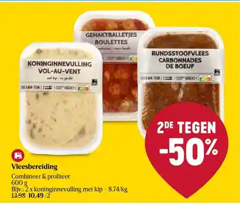 Delhaize 2 x koninginnevulling met kip aanbieding