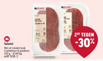 Delhaize Salami aanbieding