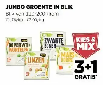 Jumbo groente in blik