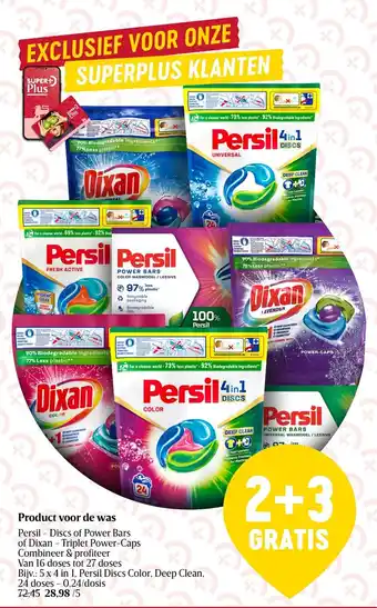 Delhaize 5 x 4 in 1, Persil Discs Color, Deep Clean aanbieding