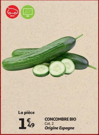 Auchan CONCOMBRE BIO aanbieding