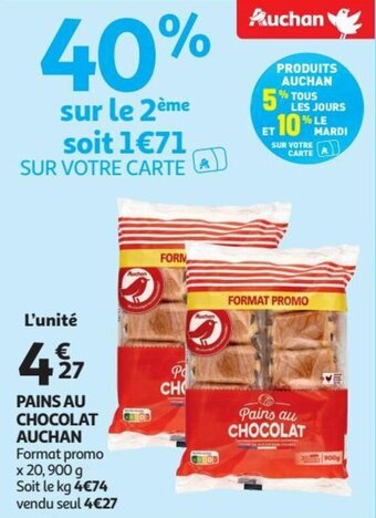 Auchan PAINS AU CHOCOLAT aanbieding