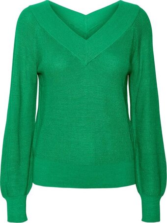 Bol.com Vero moda vmnewlexsun ls double v-nck blou ga rep2 dames trui - maat l aanbieding