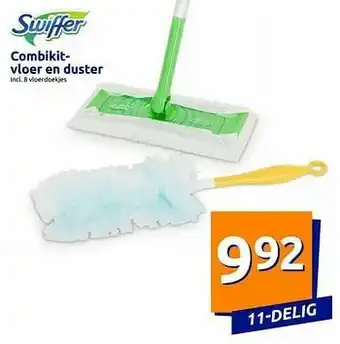 Action Combikitvloer en duster aanbieding