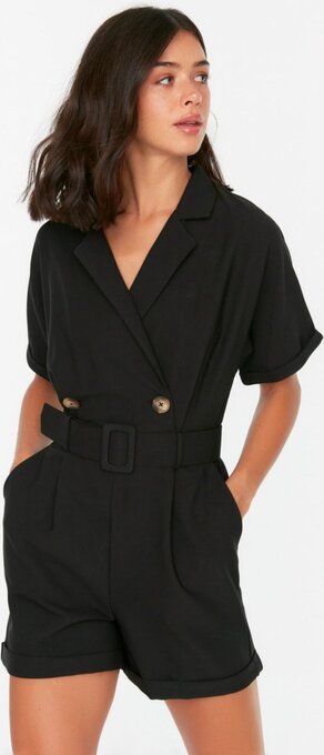 Bol.com Trendyol vrouwen standaard mouw ronde hals jumpsuit aanbieding