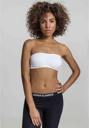 Urban classics bandeau top -l- pads bandeau wit