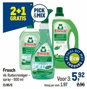 Makro Frosch ruitenreiniger - spray aanbieding