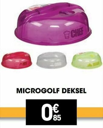 Microgolf deksel
