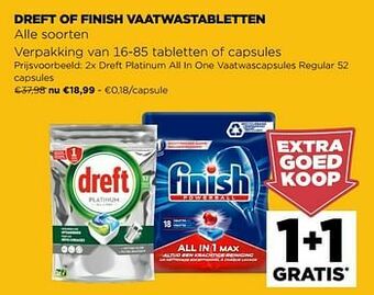 Jumbo Dreft platinum all in one vaatwascapsules regular aanbieding