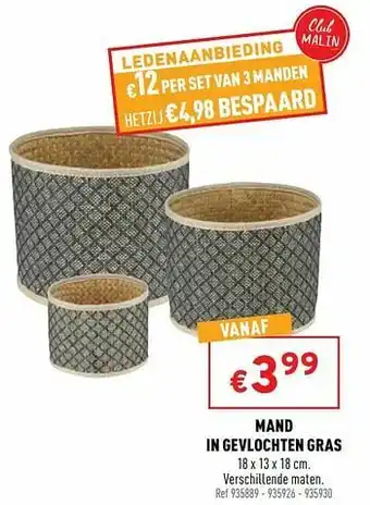 Trafic Mand in gevlochten gras aanbieding