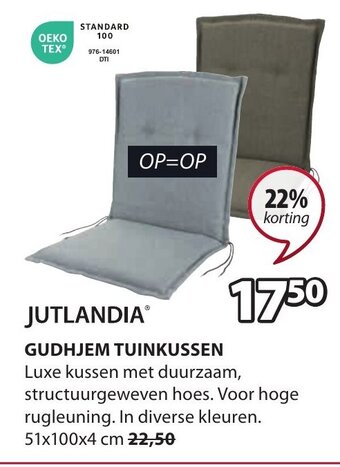 Jysk JUTLANDIA GUDHJEM TUINKUSSEN aanbieding