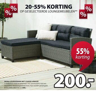 Jysk MORA LOUNGEBANK MET CHAISE LONGUE aanbieding