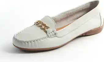 Gabylou - mocassins comfort leer ketting - model mercedes - ecru 39