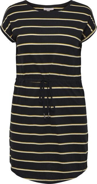 Bol.com Only carmakoma carapril ss knee dress stripe jrs noos dames jurk - maat l-50/52 aanbieding