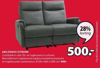 Jysk ABILDSKOV ZITBANK aanbieding