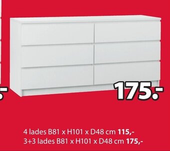 Jysk LIMFJORDEN COMMODE aanbieding