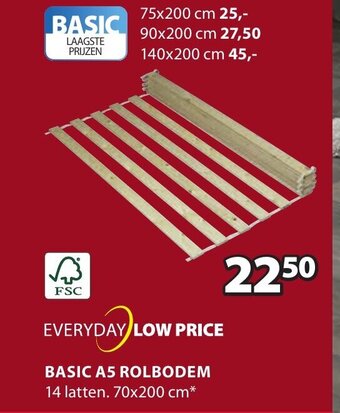 Jysk BASIC A5 ROLBODEM aanbieding