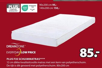 Jysk PLUS F35 SCHUIMMATRAS aanbieding