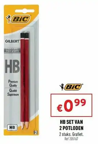 Hb set van 2 potloden