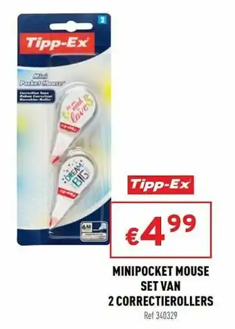 Trafic Minipocket mouse set van 2 correctierollers aanbieding