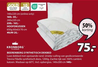 Jysk BEERENBERG SYNTHETISCH DEKBED aanbieding