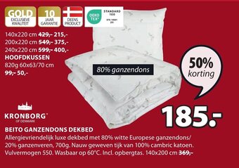 Jysk BEITO GANZENDONS DEKBED aanbieding