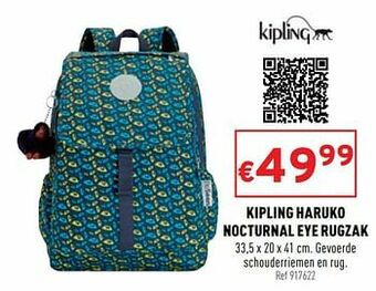 Trafic Kipling haruko nocturnal eye rugzak aanbieding