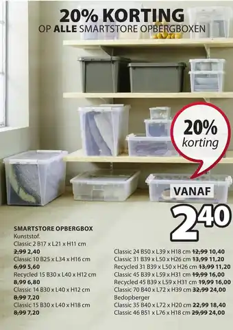 Jysk SMARTSTORE OPBERGBOX aanbieding