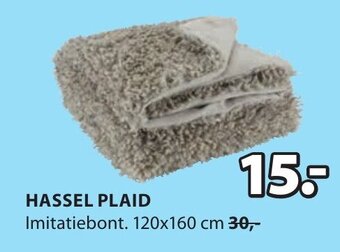 Jysk HASSEL PLAID aanbieding